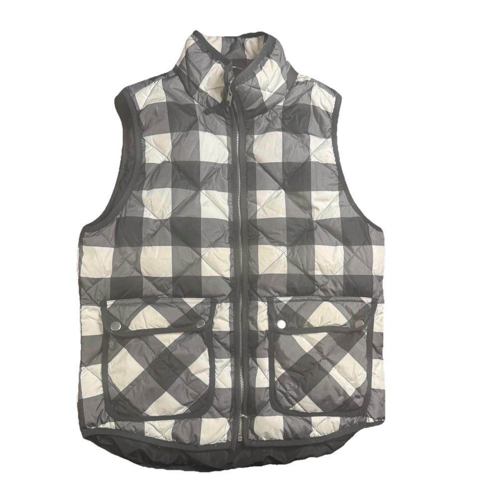 Woolrich Vest Women's Size Small‎ Duck Down Buffalo Plaid Check Puffer Vest
